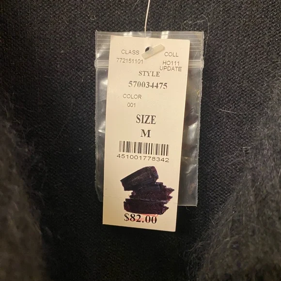 WHBM NWT Wool Rabbit Blend Ruffle Shrug Sweater Cardigan Bolero - Sz M - Picture 8 of 14